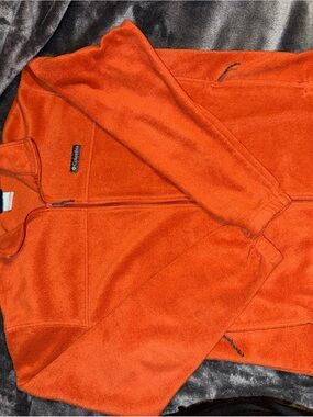 Columbia Burnt Orange Full-Zip Fleece Jacket